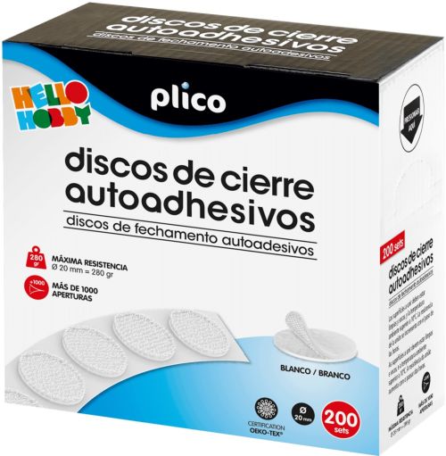 [13338] DISCOS CIERRE ADHE.PLICO 20 Ø 200 BLANCO