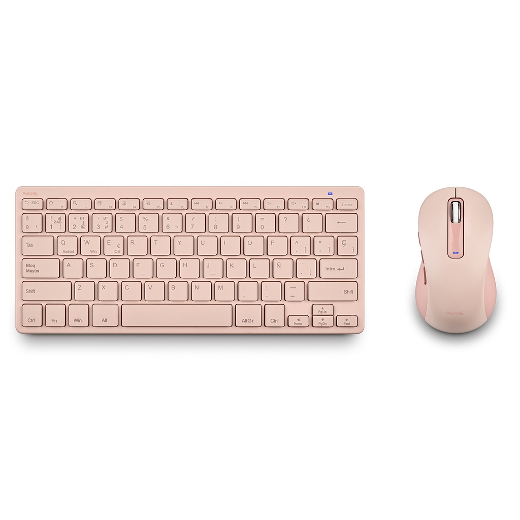 TECLADO Y RATON INALAMBRICOS NGS FANTASY KIT PINK/ROSA
