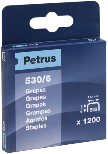 [77513] CAJA 1200 GRAPAS PETRUS Nº530/6 COBREADA