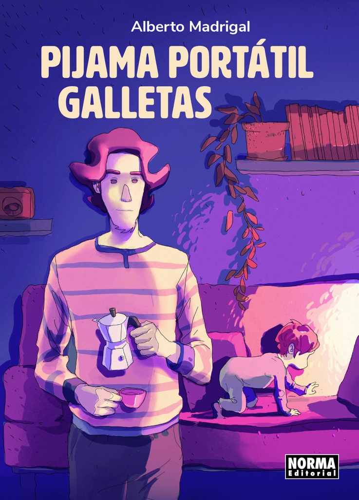 Pijama, portátil, galletas