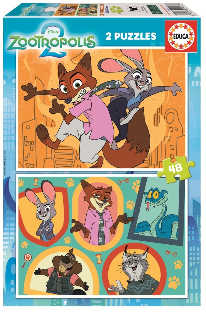 PUZZLE ZOOTROPOLIS 2 2X48 PIEZAS FSC