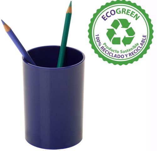 [771 AZ] Cubilete portalapices de plastico color azul