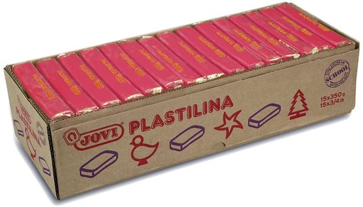 [7206] C/15 TACOS PLASTILINA JOVI 72 GRANDE 350G. RUBI