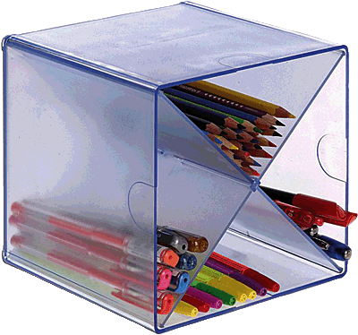 ORGANIZADOR CON DIVISOR DE ASPA CON 4 COMPARTIMENTOS AZUL