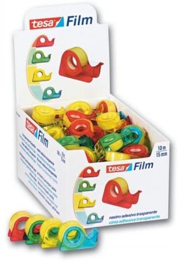 Expositor 100 mini portarrolos tesafilm standard 10mX15mm tesa