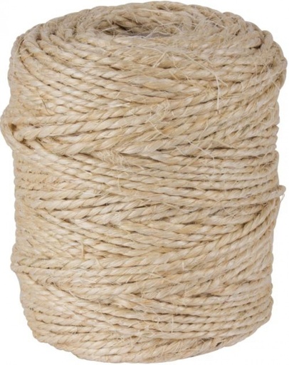 BOBINA DE CUERDA SISAL 400G. 100 METROS MARRON