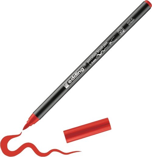[4200-02] C/10 ROTULADOR EDDING 4200 ROJO 002 PUNTA DE PINCEL