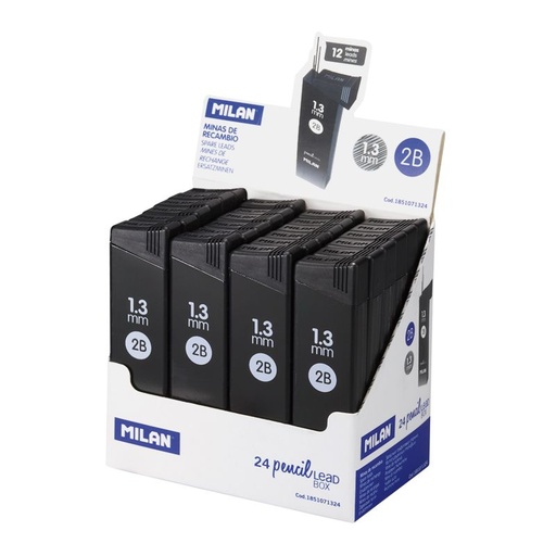Exp 24 cajas de 12 minas grafito 1,3mm 2b