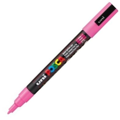 Marcador uni posca pc3m color rosa 0,9-1.3mm