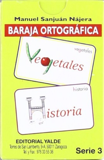 BARAJA ORTOGRAFICA 3 (5-12 AÑOS) 33 CARTAS