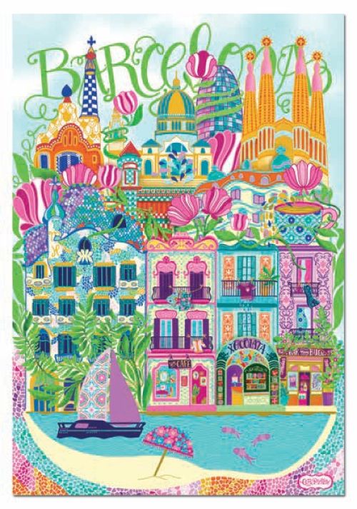 PUZZLE 1000 PIEZAS BARCELONA CAR PINTOS