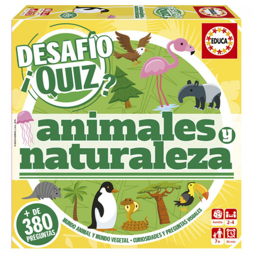 JUEGO DESAFIO QUIZ ANIMALES Y NATURALEZA