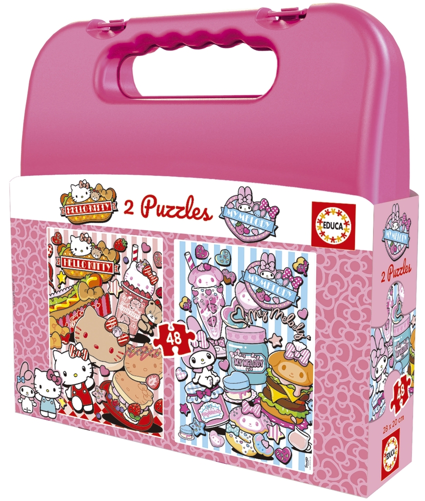 PUZZLE 2X48 PIEZAS HELLO KITTY