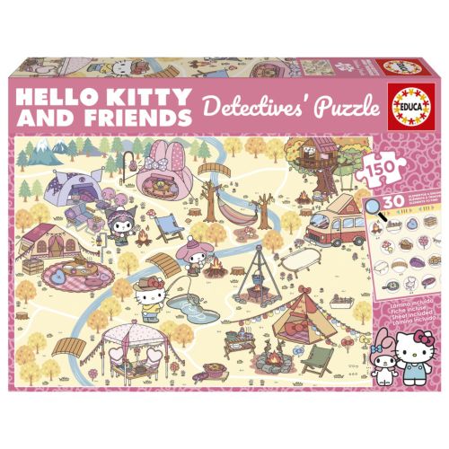PUZZLE 150 PIEZAS DETECTIVE HELLO KITTY &amp;FRIENDS