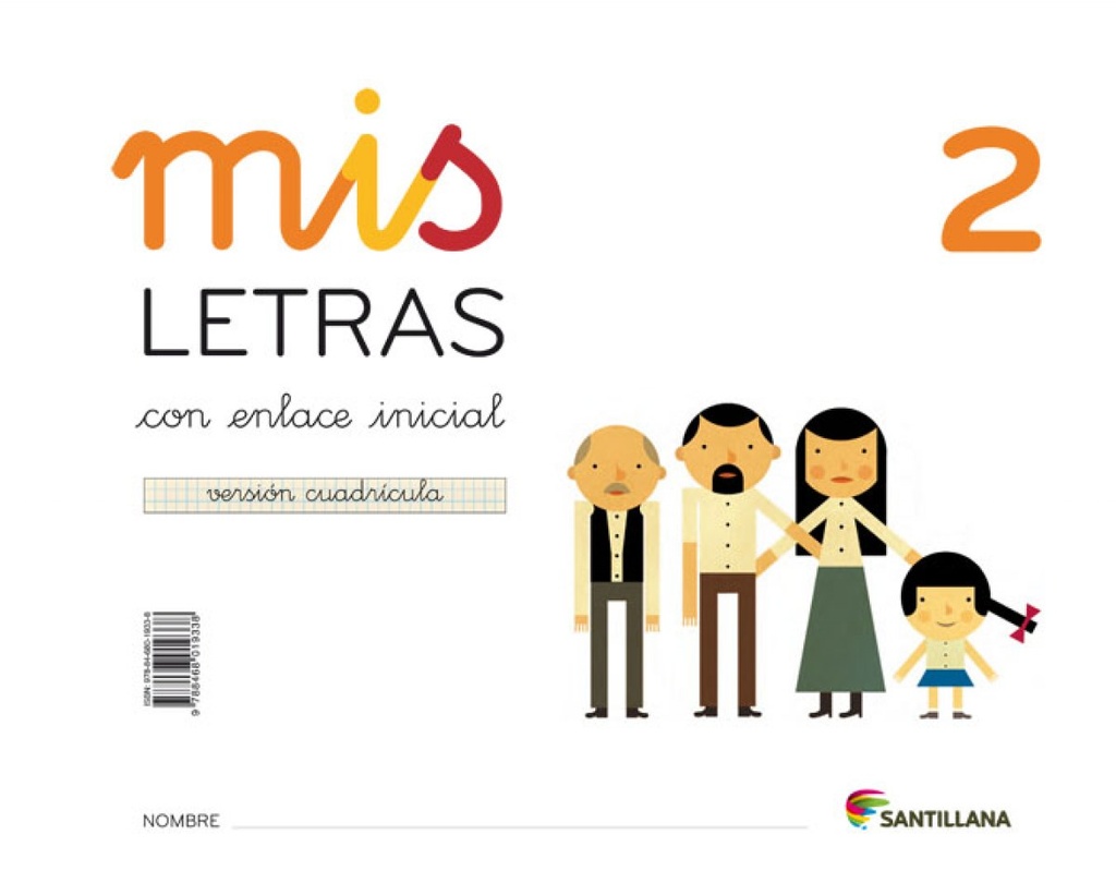 Mis letras 2 cuadricula. Cuaderno + cuentos
