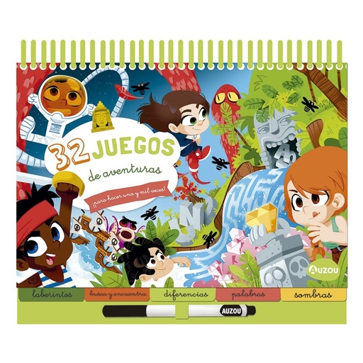 Busca y encuentra. 32 juegos de aventuras para hacer una y mil veces. Bloc con anillas