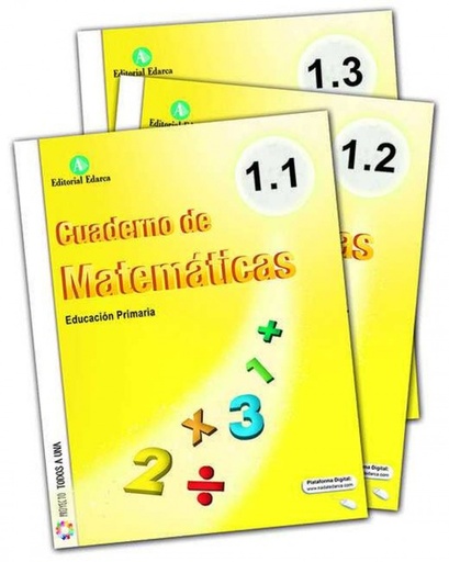 CUADERNOS DE MATEMÁTICAS 1ºPRIMARIA 3 TÍTULOS