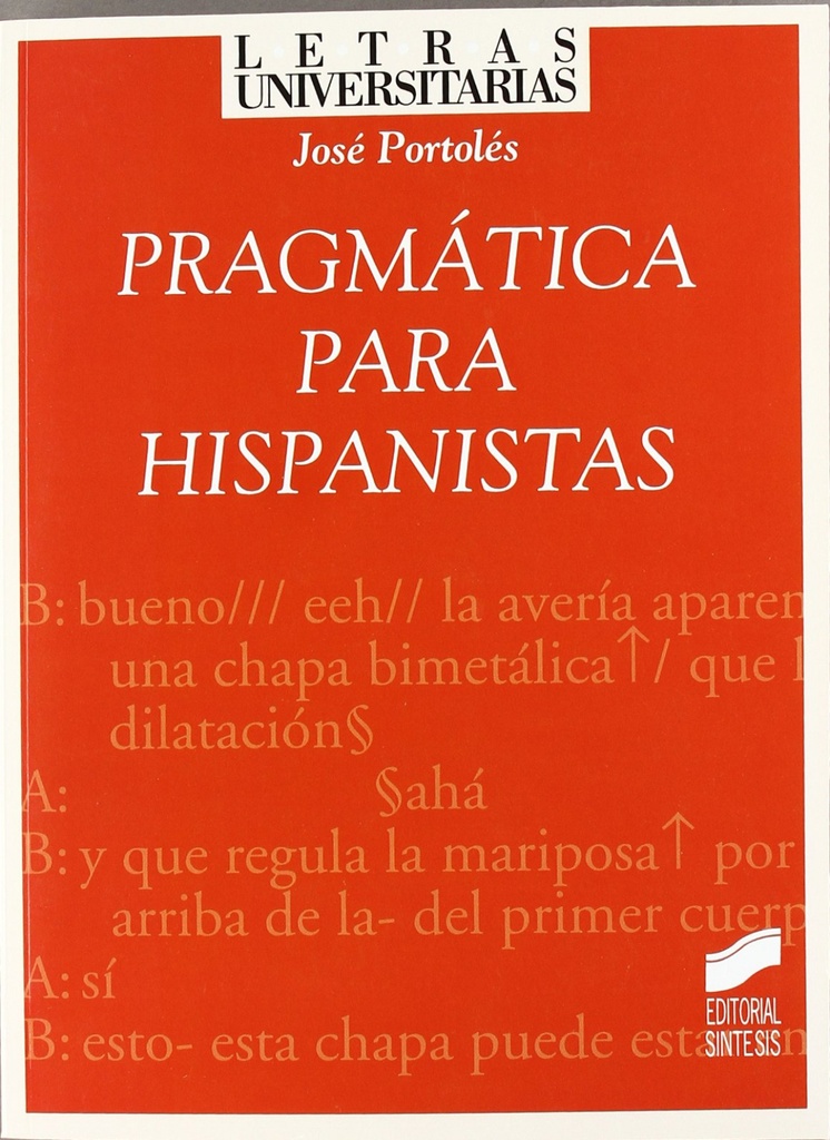 PRAGMATICA PARA HISPANISTAS -