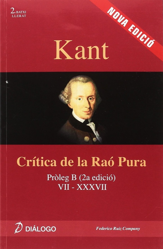 KANT (VAL/12) CRITICA DE LA RAO PURA