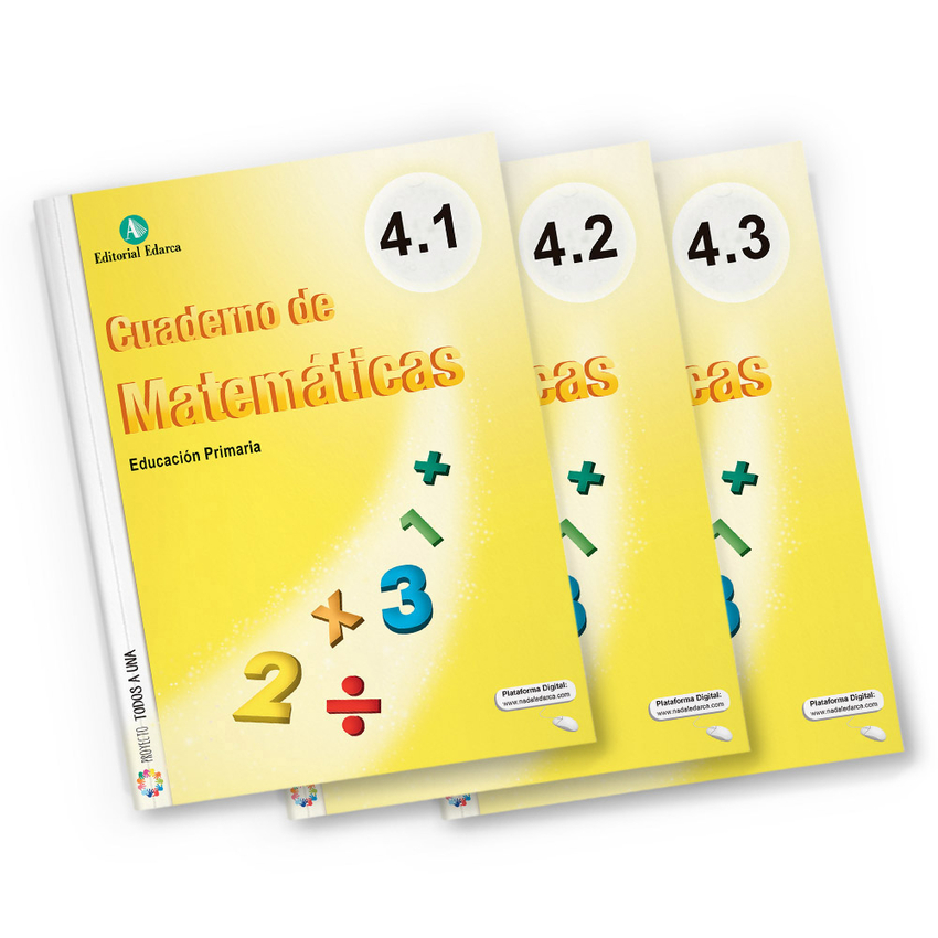 CUADERNOS MATEMÁTICAS 4ºPRIMARIA TODOS A UNA
