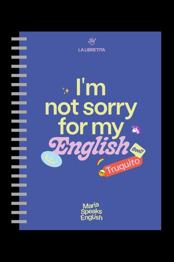 LIBRETA TAPA DURA MARIA SPEAKS ENGLISH.(TANTANFAN)