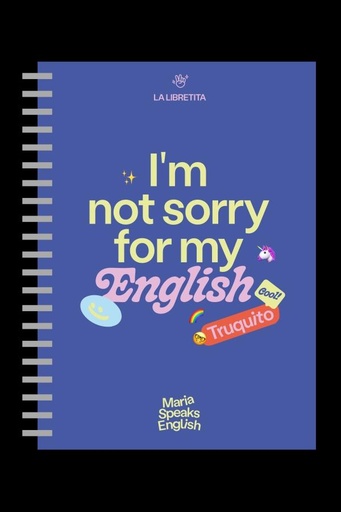 LIBRETA TAPA DURA MARIA SPEAKS ENGLISH.(TANTANFAN)