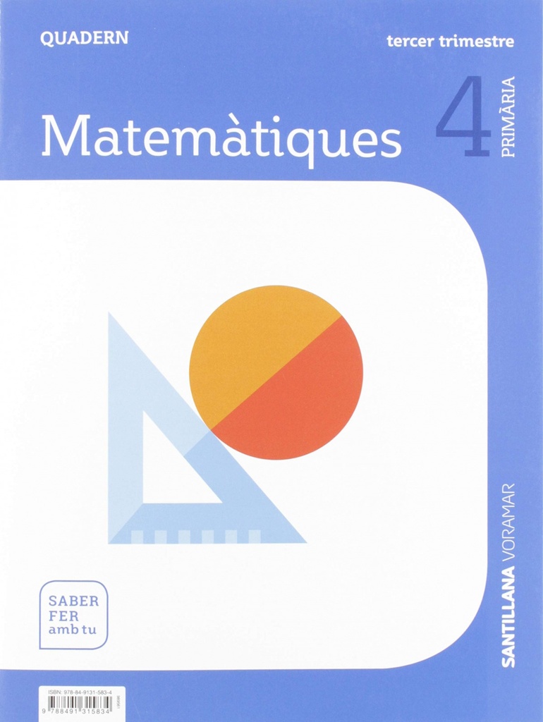 QUADERN MATEMATIQUES 3 4T.PRIMARIA. SABER FER AMB TU. VALENCIA 2019