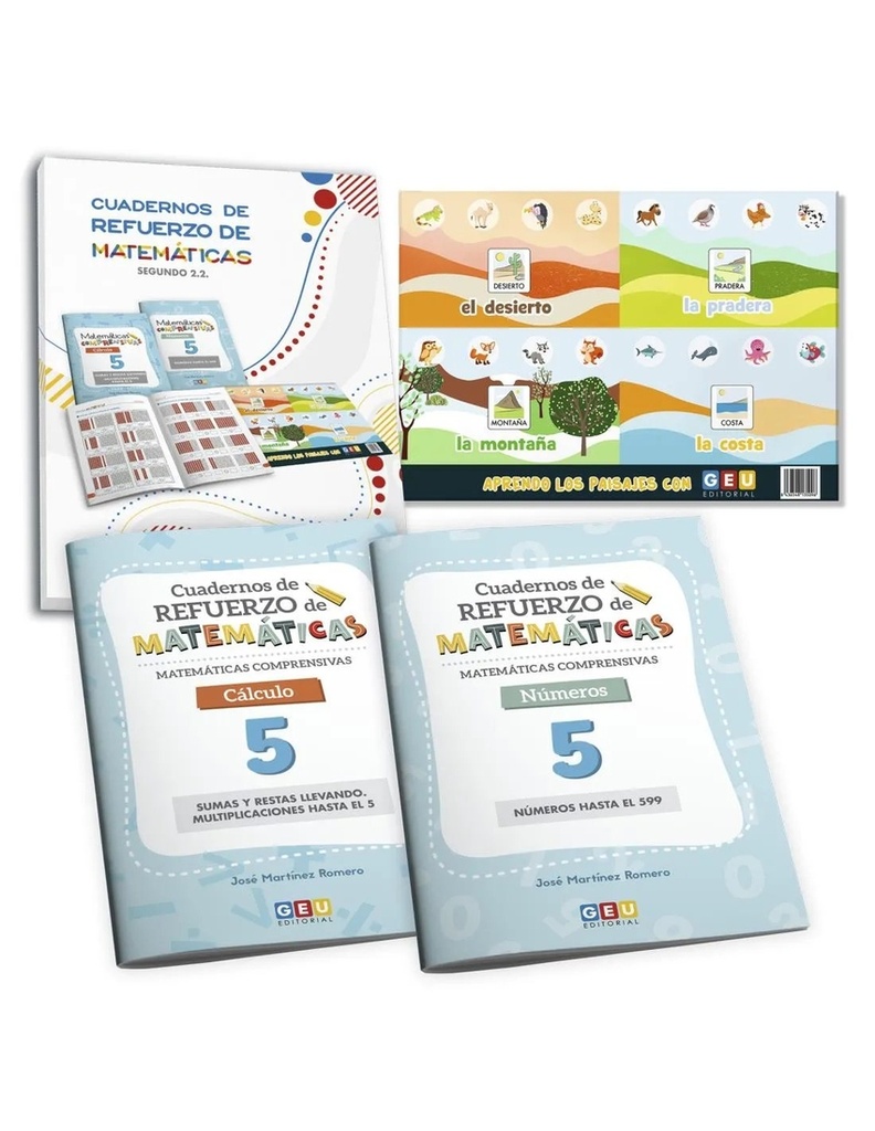 Pack cuadernos de refuerzo de matemáticas, Segundo 2.2