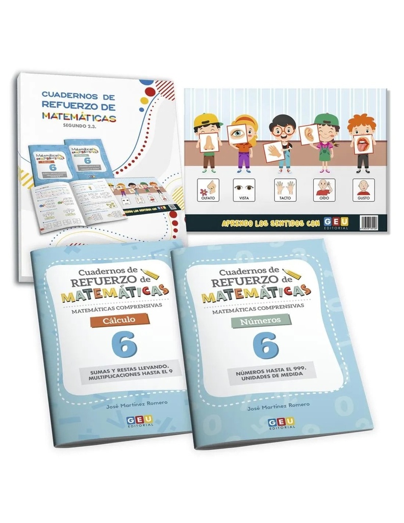 Pack cuadernos de refuerzo de matemáticas, Segundo 2.3