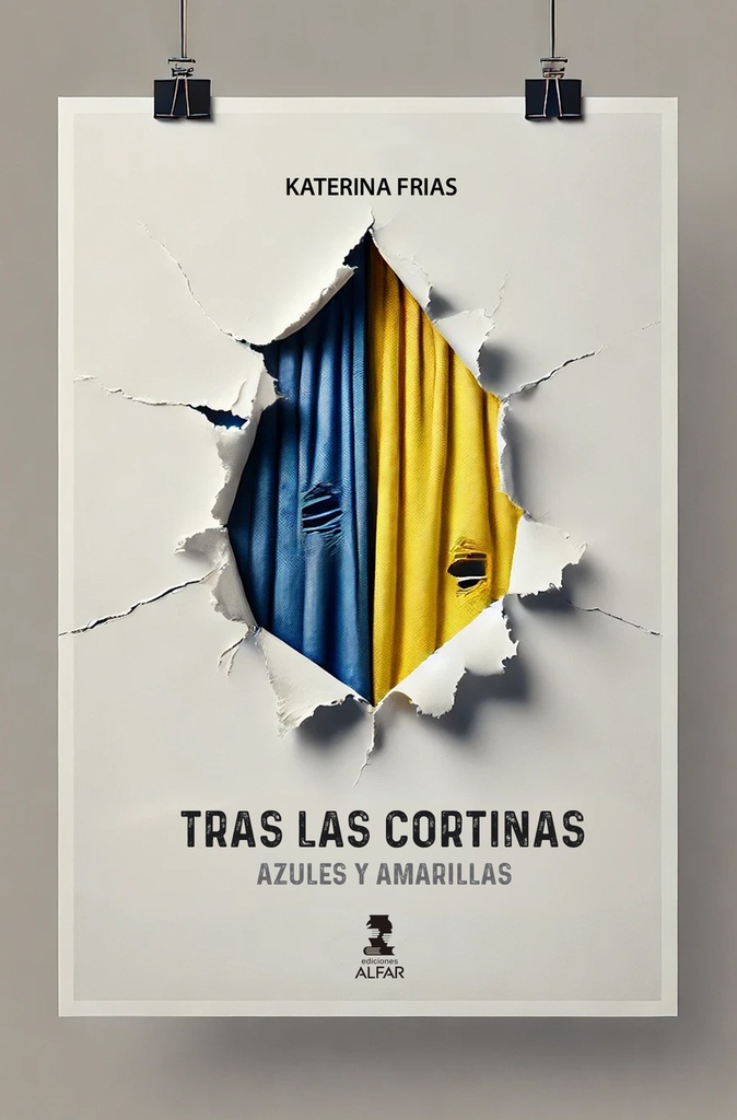 Tras las cortinas:azules y amarillas