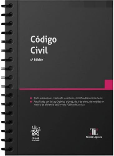 Código Civil 5ª Edición con anillas 2025
