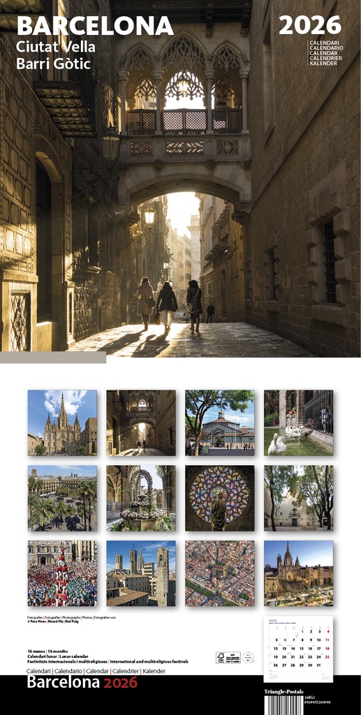 Cal. 2026 Pared (30x30 cm) Barcelona-3 (Ciutat Vella)