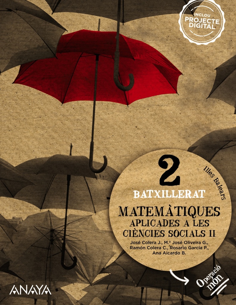 MATEMÀTIQUES 2N.BATXILLERAT. CIENCIES SOCIALS. OPERACIÒ MON. BALEARS 2023