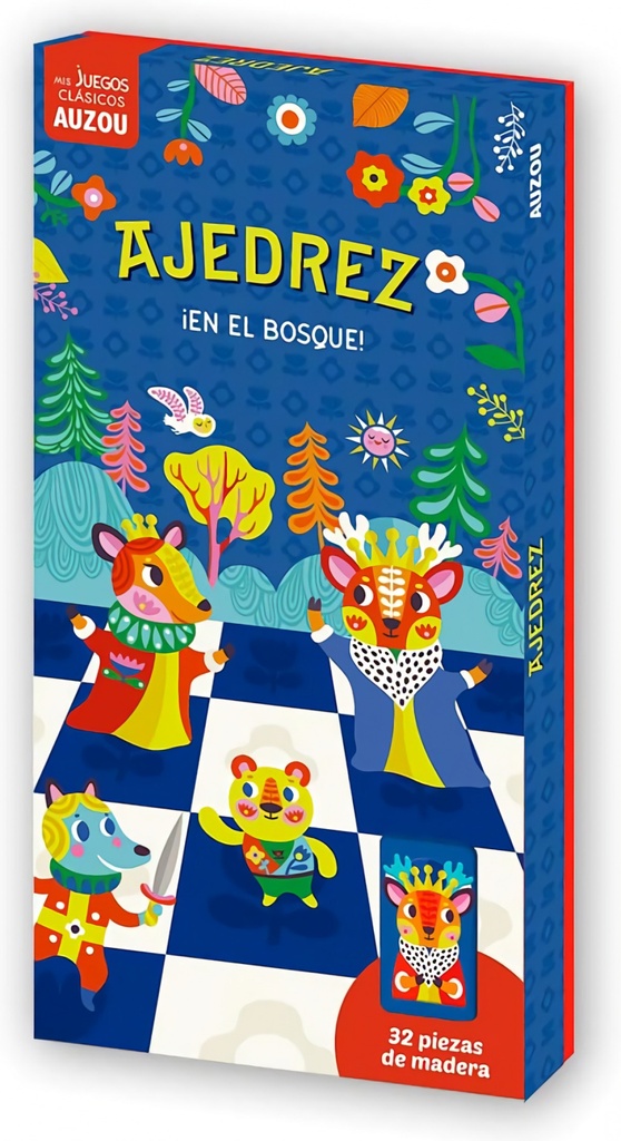 AJEDREZ EN EL BOSQUE. JUEGO DE MADERA