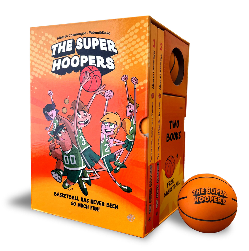 The Super Hoopers Box Set: 2 books + basketball ball