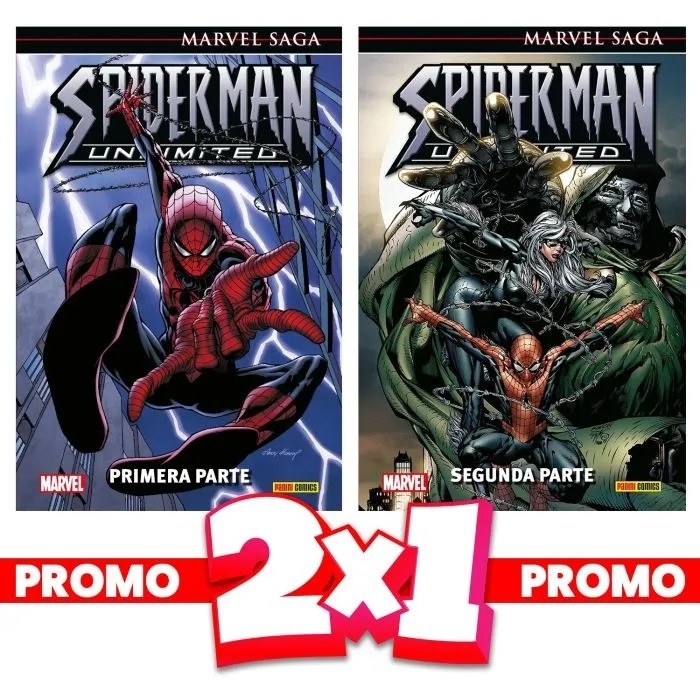 Pack 1-2 Spiderman unlimited marvel saga obra completa