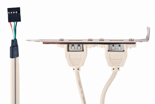[CCUSBRECEPTACLE] Bracket conexión doble USB a placa base