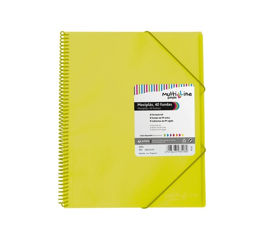 [39834360] CARP. GRAFOPLAS 40 FUNDAS MAXIPLAS C/ESPIRAL AMAR