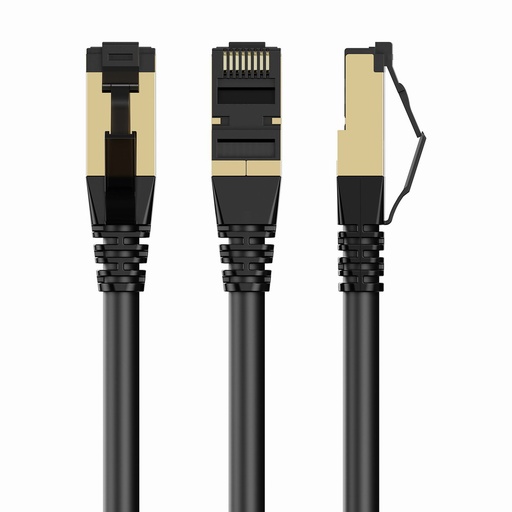 [PP8-LSZHCU-BK-3M] PP8-LSZHCU-BK-3M cable de red Negro Cat8 S/FTP (S-STP)
