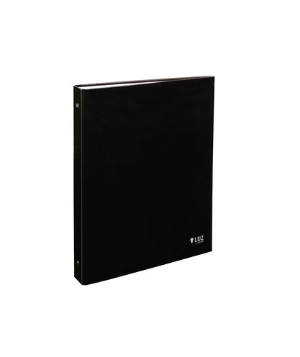 [12180206] CARPETA A4 2 ANILLAS 25MM CARTON FORRADO NEGRO SERIE LUZ