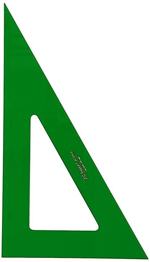 [666-12] FABER - CASTELL CARTABÓN SIN GRADUAR 12CM VERDE PACK