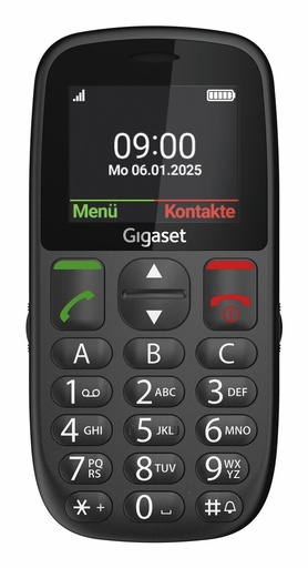 [S30853-H1230-R101] GL395 5,59 cm (2.2") 90 g Negro Teléfono para personas mayores