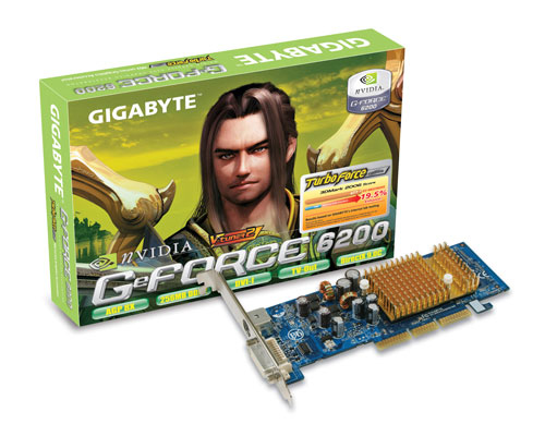 SVGA AGP8X GIGA-BYTE GF 6200 256MB DDR2 64BIT DVI