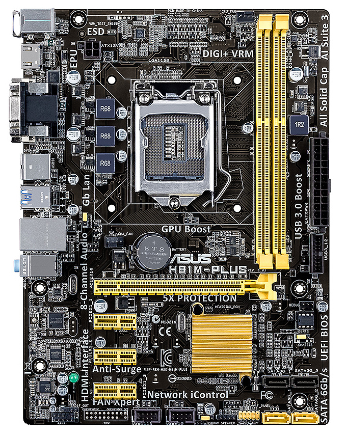 Placa Base Asus H81M-PLUS mATX LGA1150