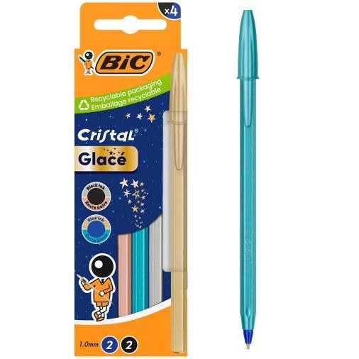 BOLIGRAFO BIC CRISTAL GLACE 4 COL.