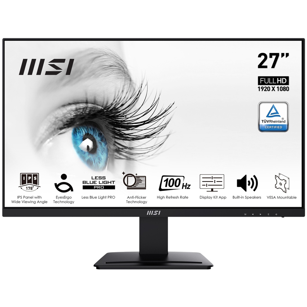 MSI MP273A Monitor 27" IPS FHD 16:9 VGA DP HDMI MM