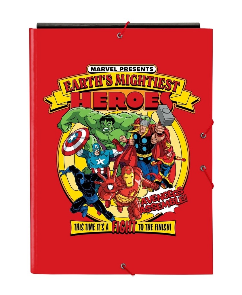 Carpeta Fº 3 solapas cartón grueso AVENGERS