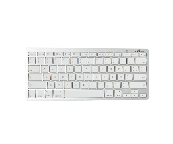 BS-KB-MICRO/BT/SP teclado Bluetooth QWERTY Español Plata, Blanco