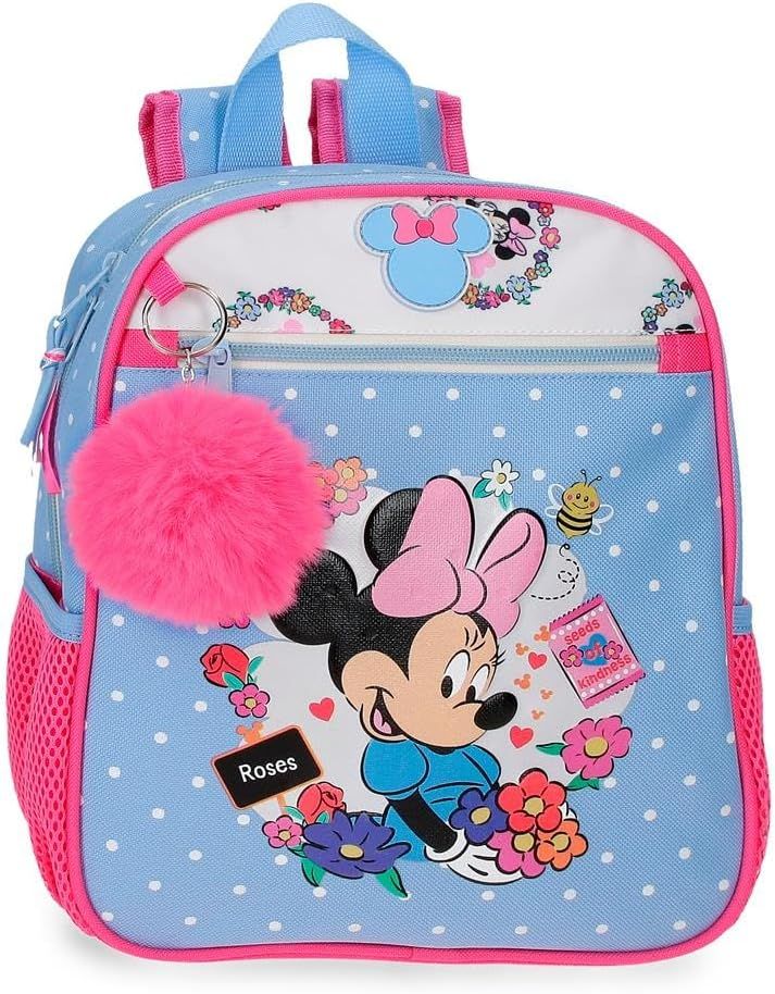 MOCHILA ADAPTABLE A CARRO 28CM MINNIE FLOWERS