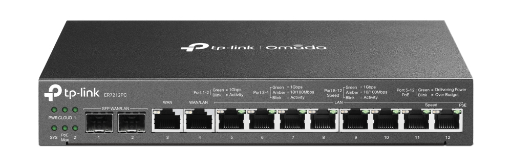 Omada ER7212PC router Gigabit Ethernet Negro